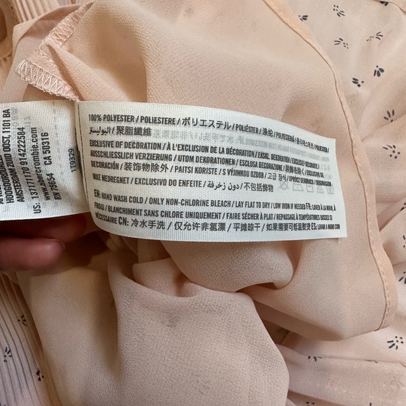 Abercrombie & Fitch Women Spaghetti Strap Pleated Lined Pink Tank Top XS NWT - Picture 5 of 9